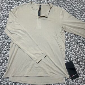 lululemon athletica Men's Long Sleeve Beige Shirt